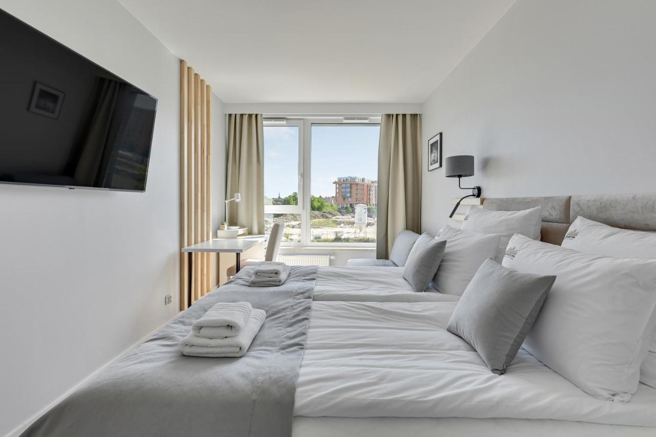 Chlebova - Riverside View Terrace, Free Parking, Gym & Kidsplay By Downtown Apartments Danzica Esterno foto