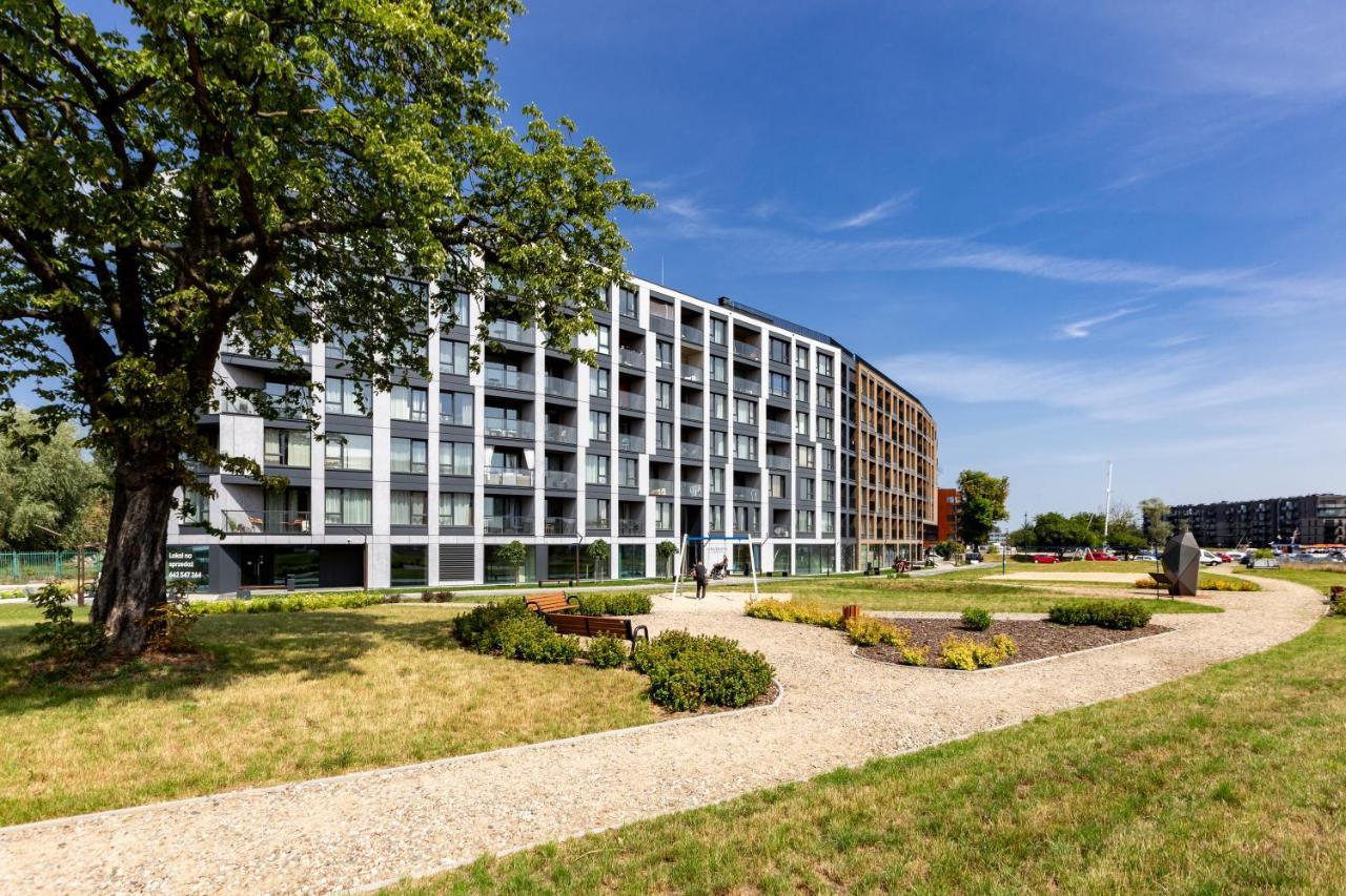 Chlebova - Riverside View Terrace, Free Parking, Gym & Kidsplay By Downtown Apartments Danzica Esterno foto
