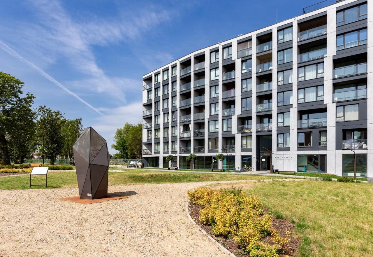 Chlebova - Riverside View Terrace, Free Parking, Gym & Kidsplay By Downtown Apartments Danzica Esterno foto