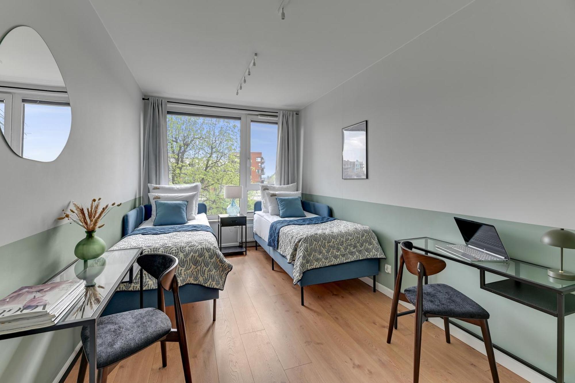 Chlebova - Riverside View Terrace, Free Parking, Gym & Kidsplay By Downtown Apartments Danzica Camera foto